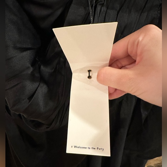 Retrofete Mae Dress One Sleeve Cutout Silk Blend Satin Mini Size Small Black NWT - Picture 9 of 11